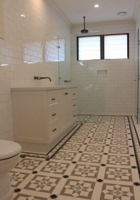 200X100 WALL TILES - NEWPORT PATTERN + GLEBE BORDER + INFILL 200X100 WALL TILES - NEWPORT PATTERN + GLEBE BORDER + INFILL