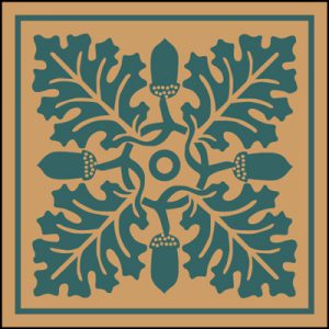 Encaustic - Pugin conifer on wheat 70x70