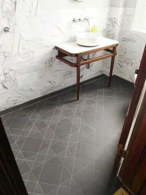 SUTHERLAND PATTERN - LARGER FORMAT - CARBON BLACK - RENDITIONS TESSELLATED TILES