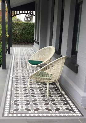 FITZROY PATTERN + NORWOOD BORDER + INFILL - RENDITIONS TESSELLATED TILES