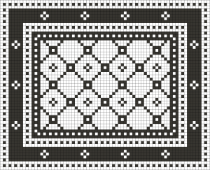 25x25mm Mosaic - single crossroads with star